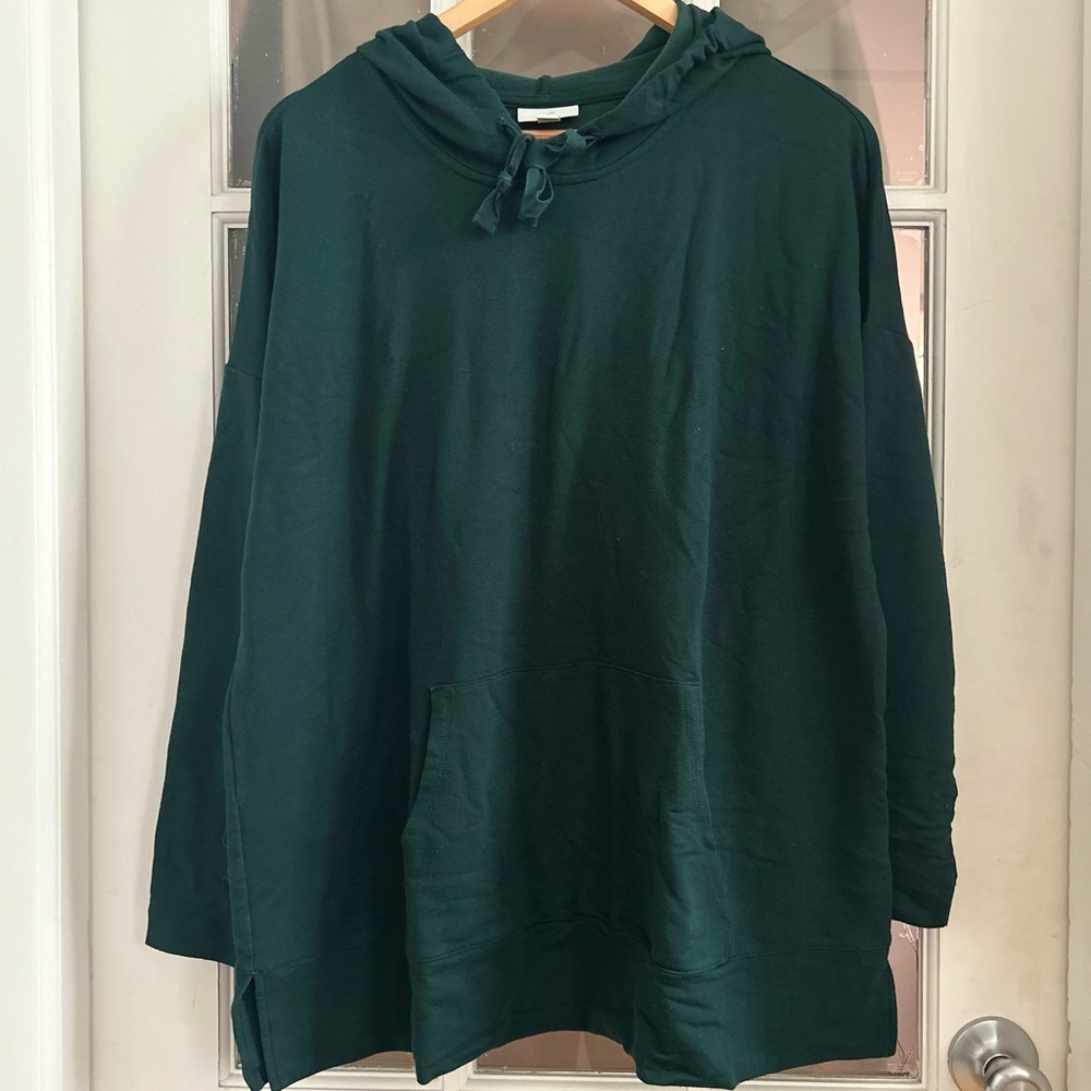 J.Jill Forest Green Hoodie Sweatshirt